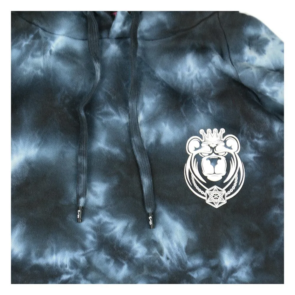 11th Anniversary Womens Tie Dye Raglan Pullover Hoodie