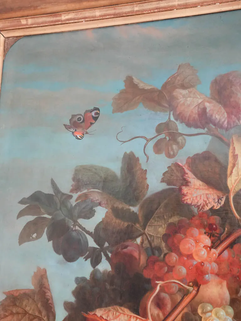 1866 Autumn Still Life Painting by H.E. Delorme – Signed, Original Frame 50½ x 40½"