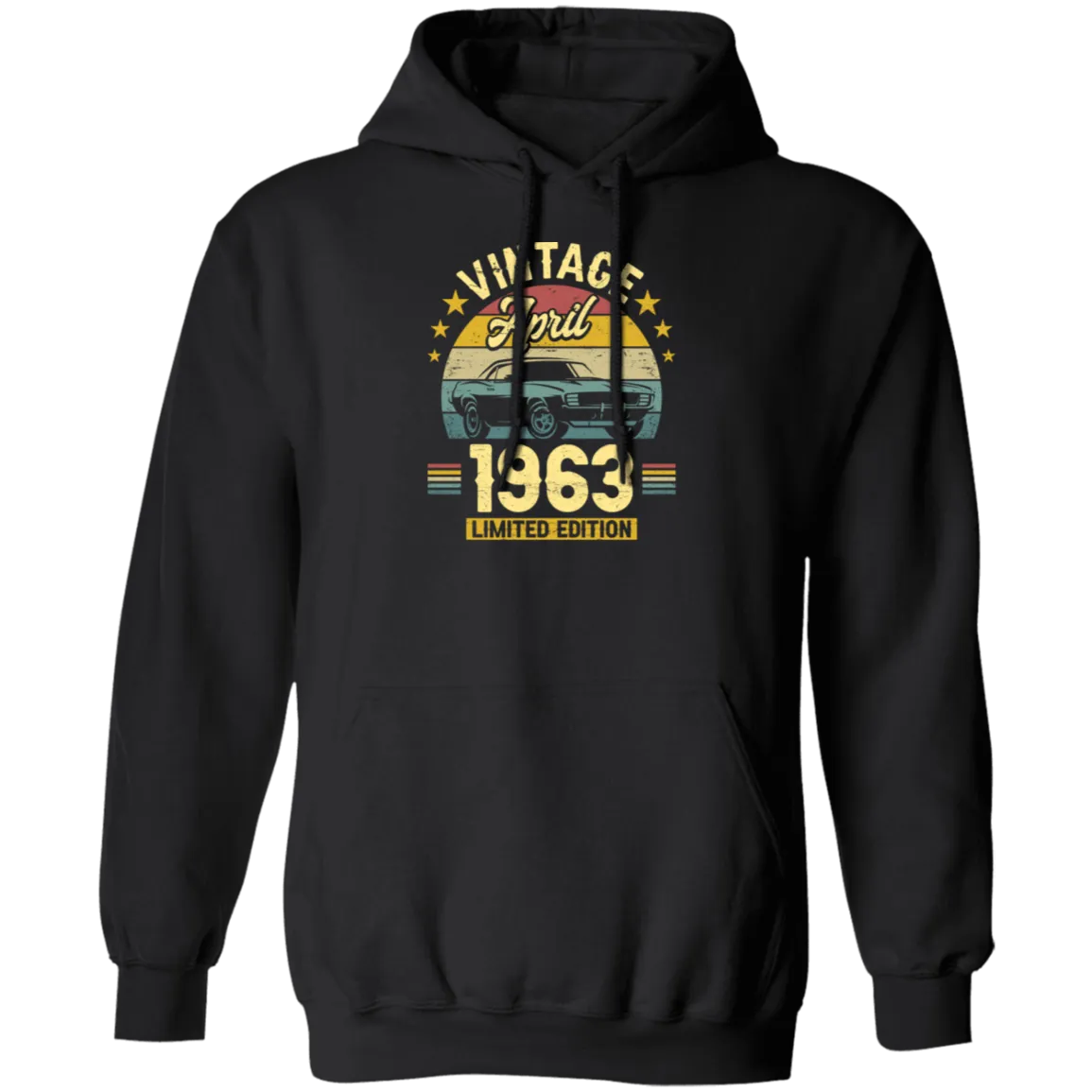 1963 Best Gift, 1963 Limited Edition, April 1963 Birthday Gift, Retro 1963 Pullover Hoodie
