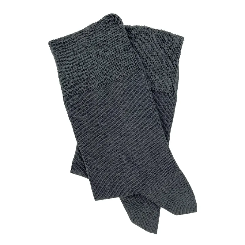 3 Pairs Dark Mix - Ladies Diabetic Soft Grip Non Elastic Loose Weave Top Diabetic Socks Size 4-8