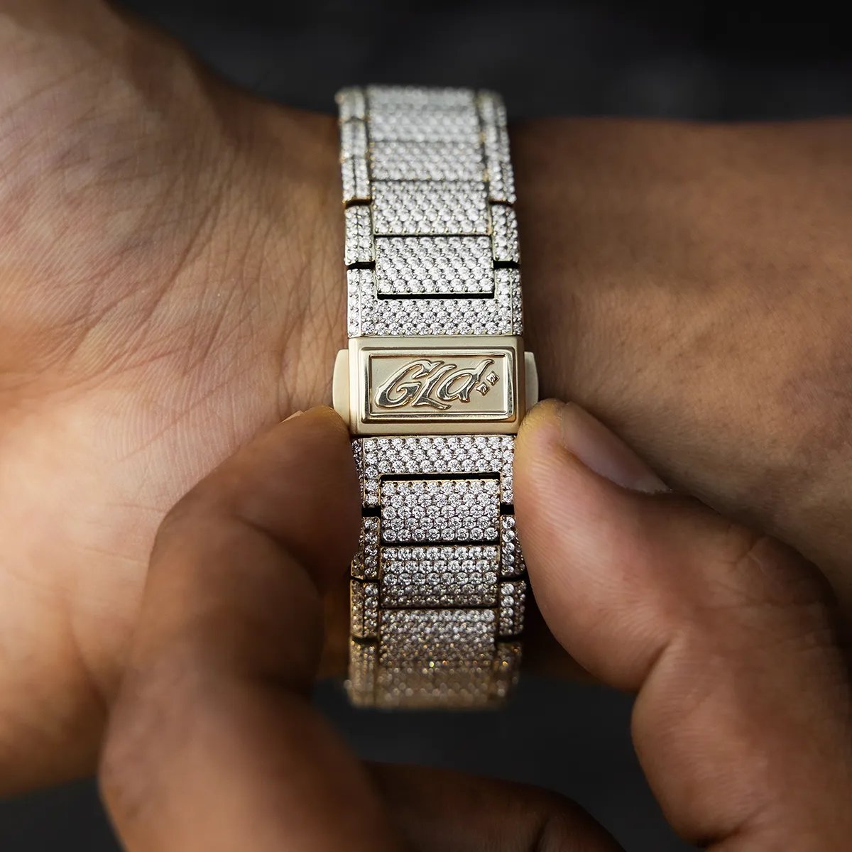 36MM Iced Alpha Era in Gold
