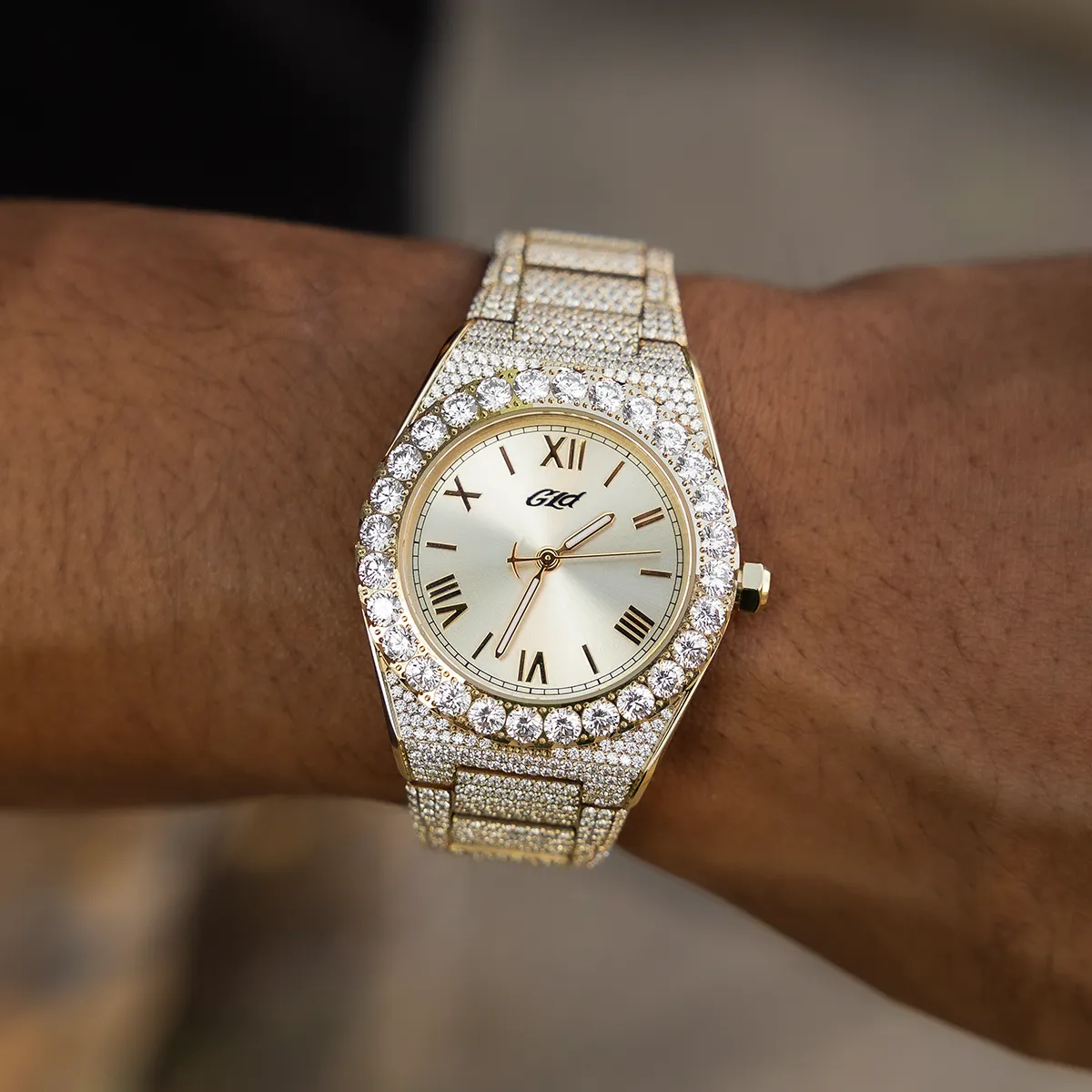 36MM Iced Alpha Era in Gold