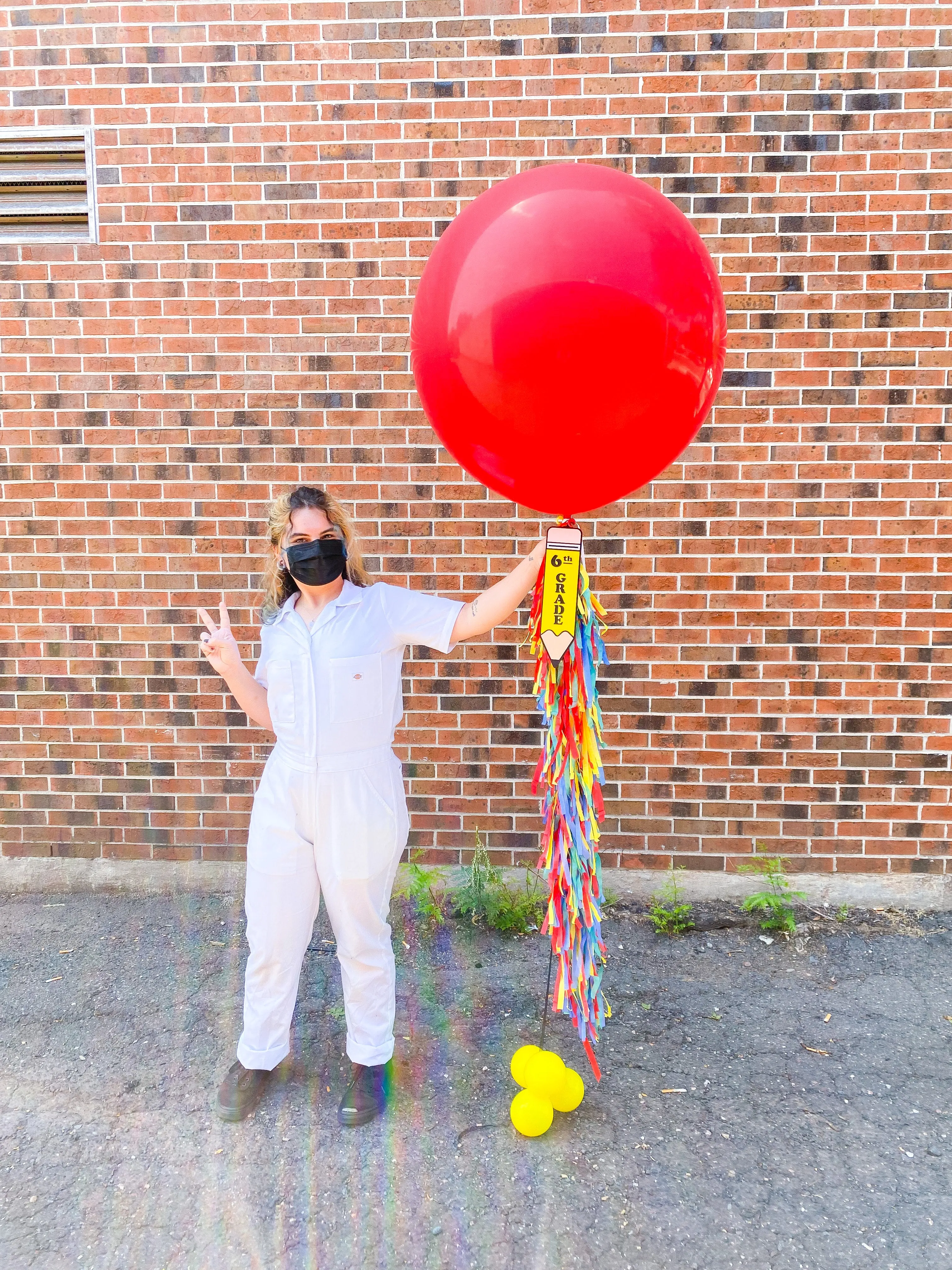 36" Red Back to School Balloon with Fun Tassel
