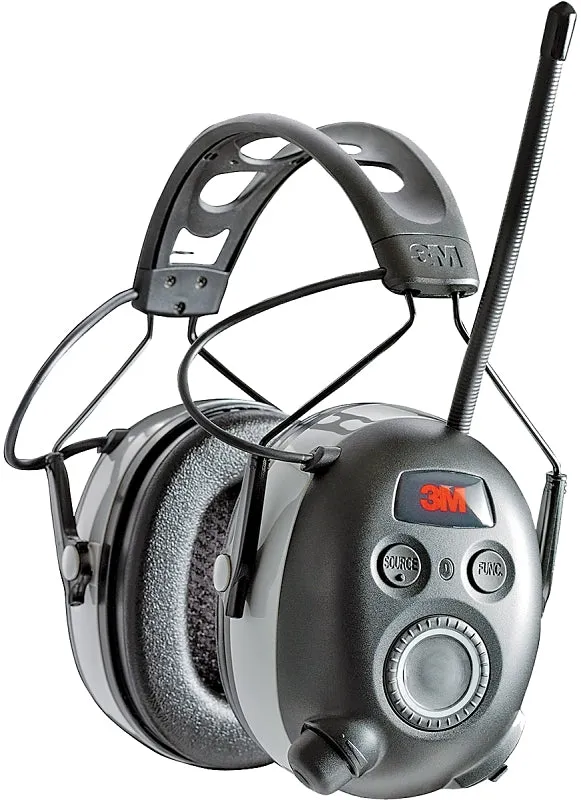 3M Worktunes 7100097024 Wireless Hearing Protector, 24 dB NRR, AM/FM Radio Band, Black/Silver :PR: QUANTITY: 1