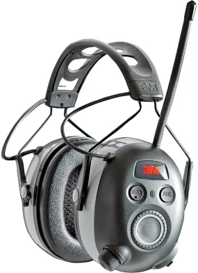 3M Worktunes 7100097024 Wireless Hearing Protector, 24 dB NRR, AM/FM Radio Band, Black/Silver :PR: QUANTITY: 1