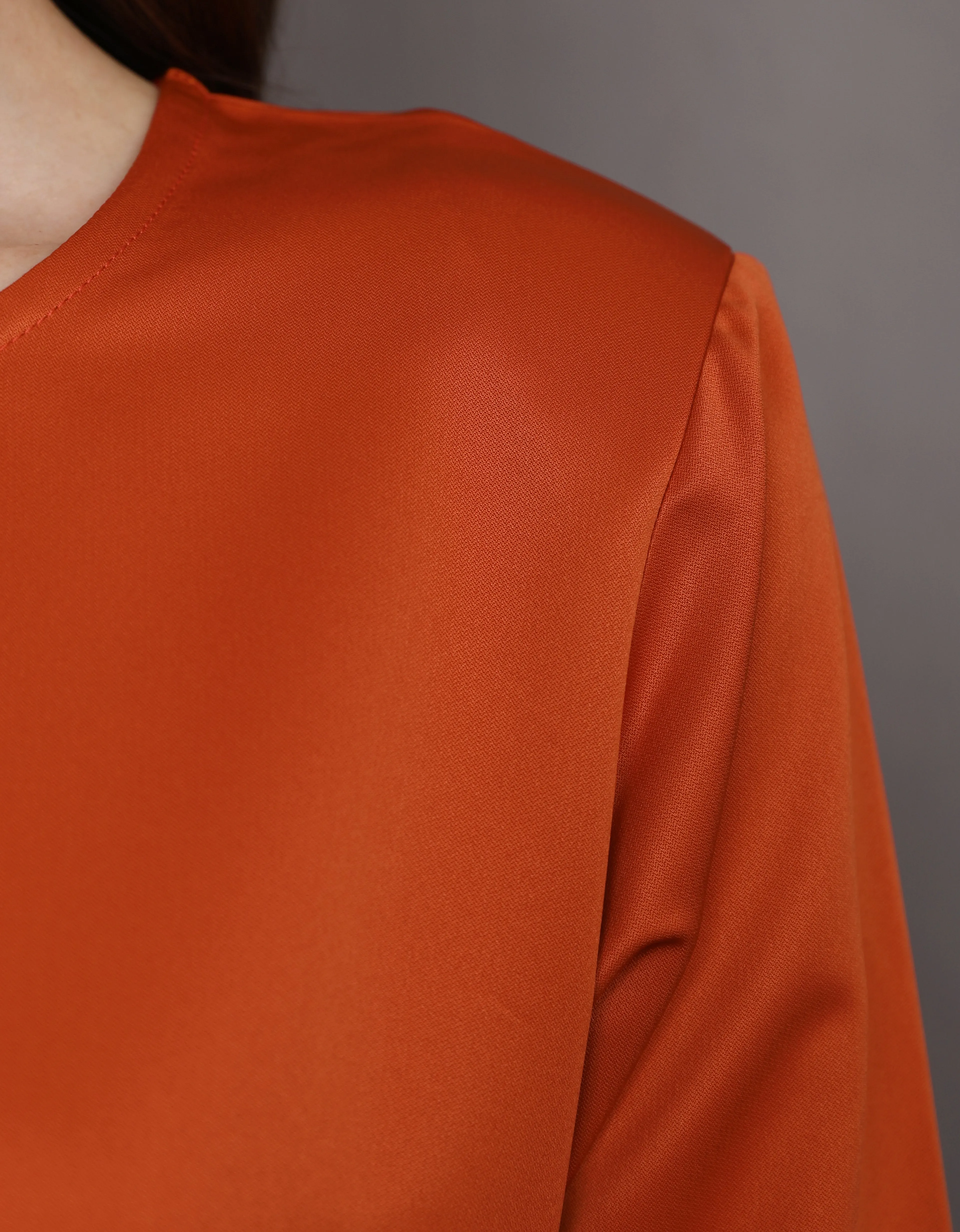 BAJU KURUNG KEDAH JULYA (BURNT ORANGE)