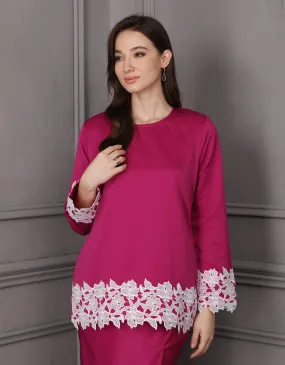 BAJU KURUNG KEDAH JULYA (FUCHSIA PINK)