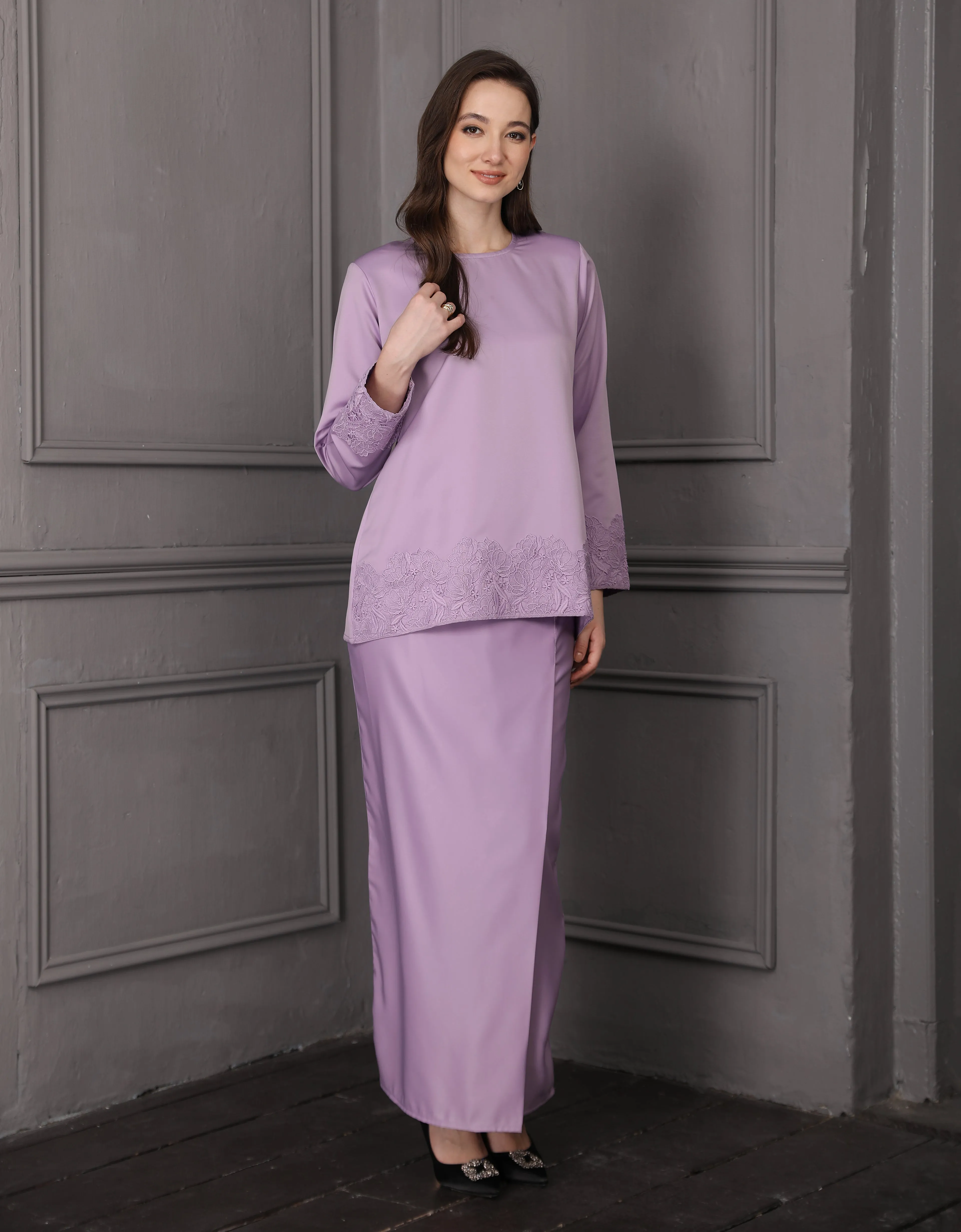 BAJU KURUNG KEDAH JULYA (LILAC)