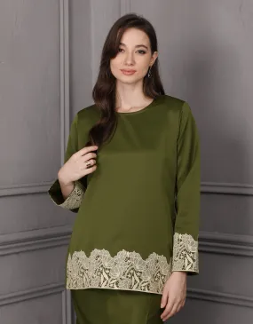 BAJU KURUNG KEDAH JULYA (OLIVE)