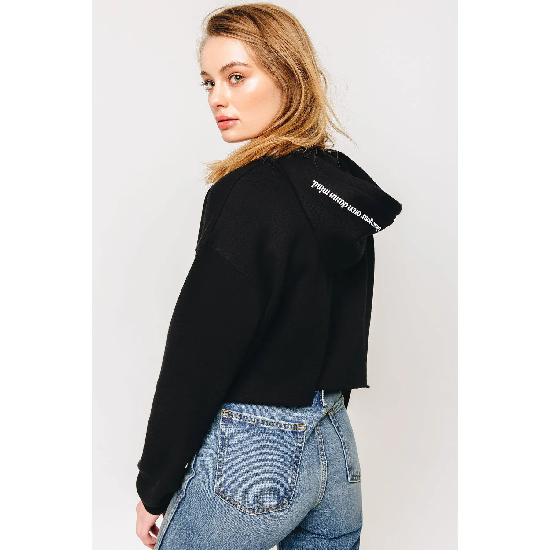 Blow Your Own Damn Mind Cropped Hoodie