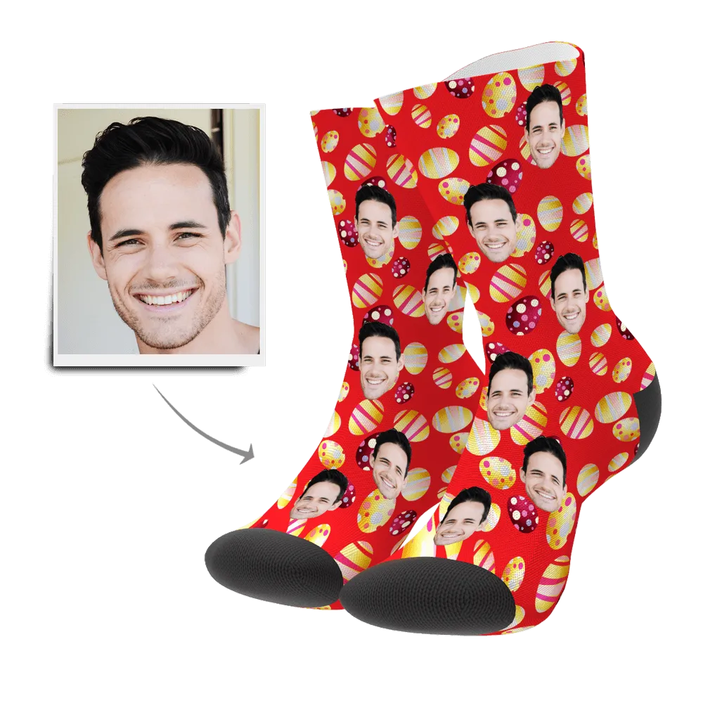 Color Easter Egg Customize Face Socks