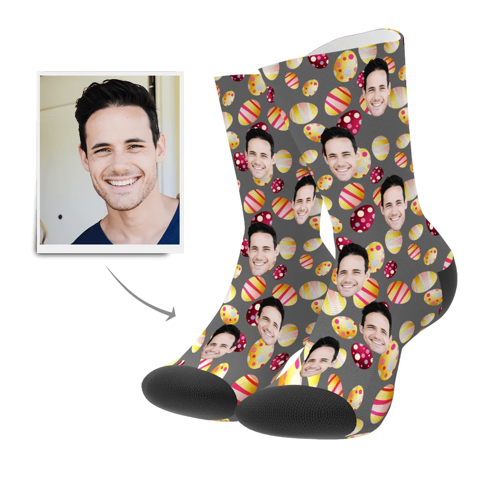 Color Easter Egg Customize Face Socks