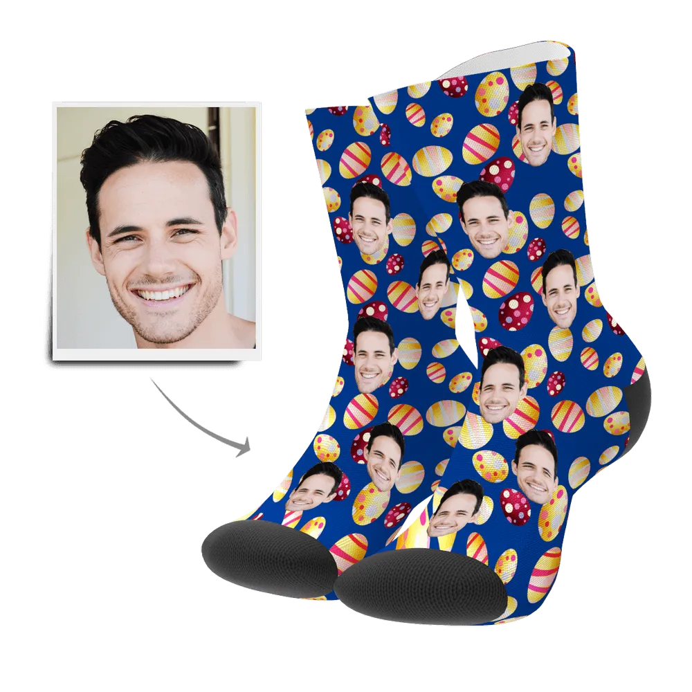 Color Easter Egg Customize Face Socks