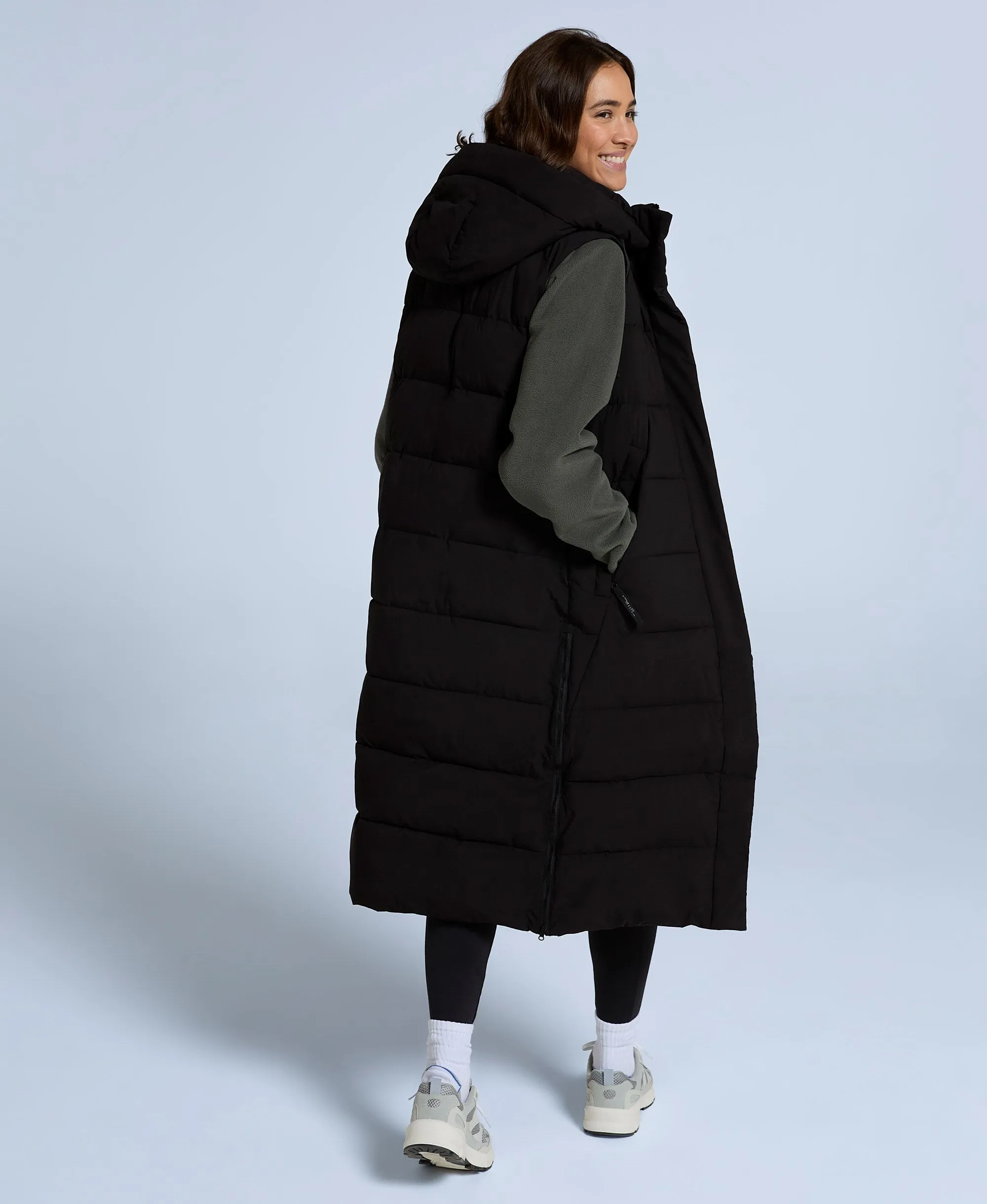 Comfort Zone Womens Longline Gilet - Jet Black