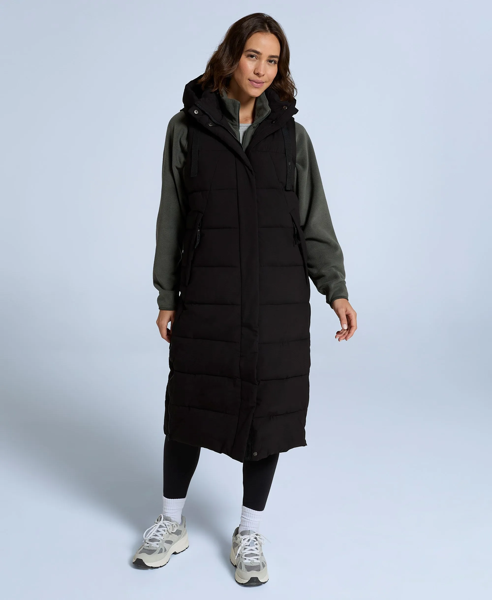 Comfort Zone Womens Longline Gilet - Jet Black