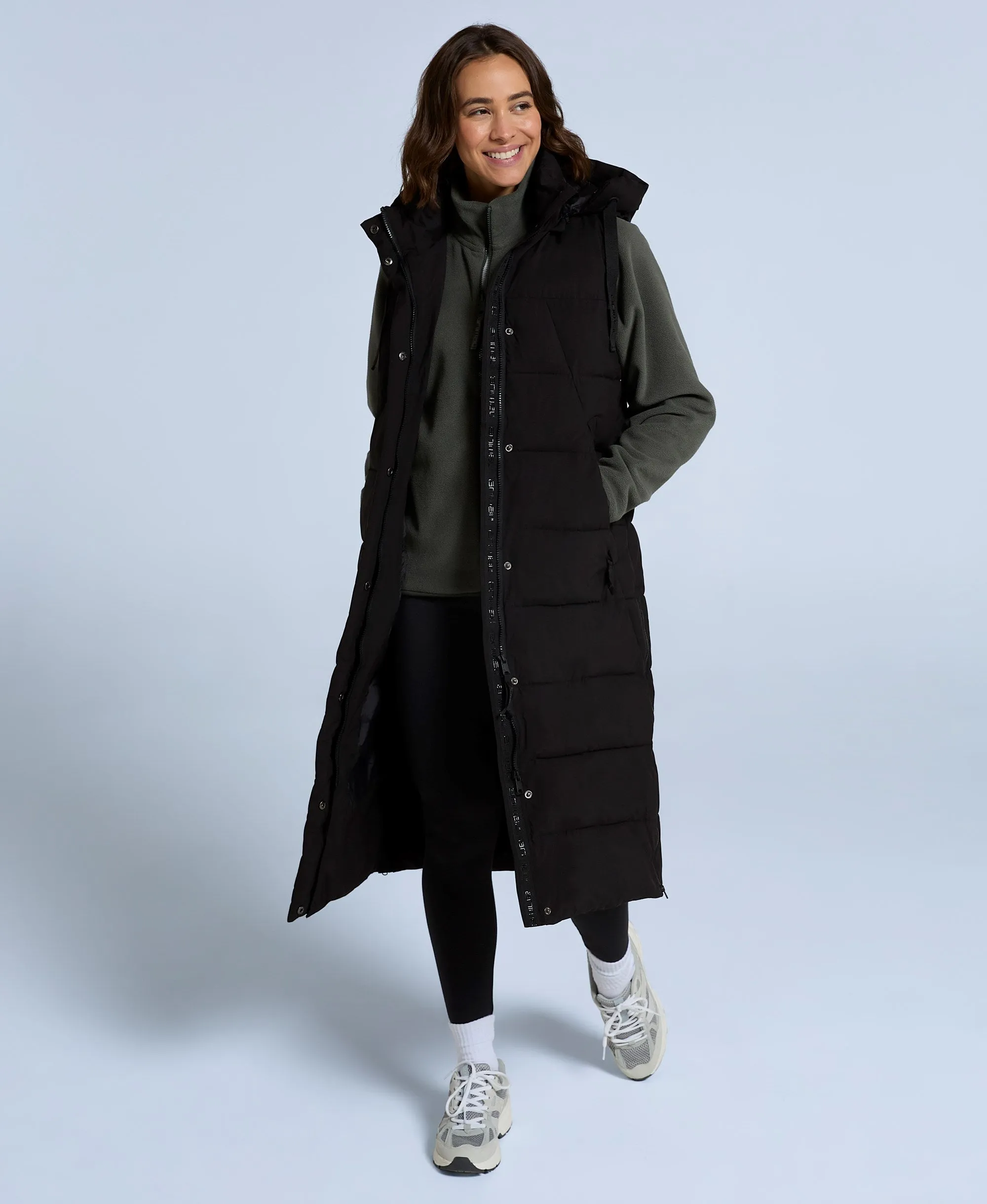Comfort Zone Womens Longline Gilet - Jet Black
