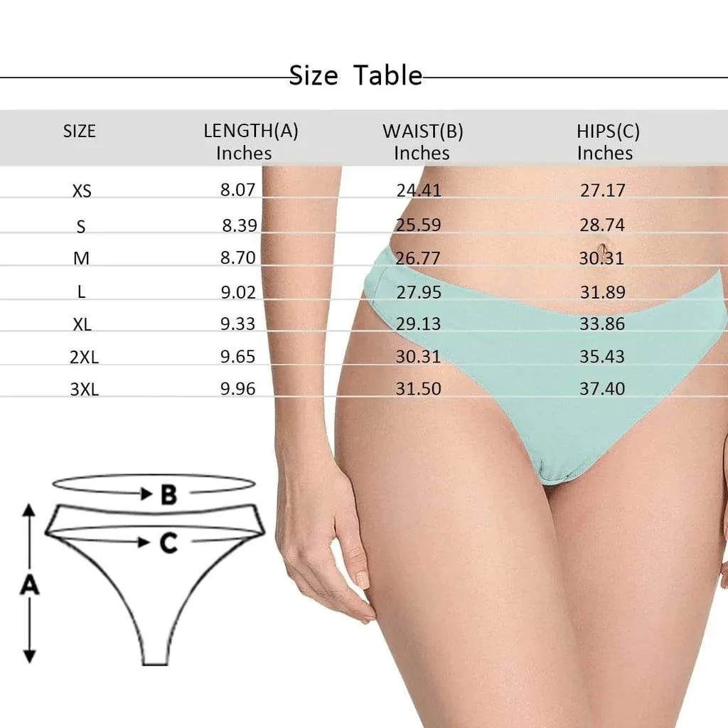 Custom Face Briefs Personalized Love Heart Panties Underwear with Photo Women's High-cut Briefs Valentine Gift for Her