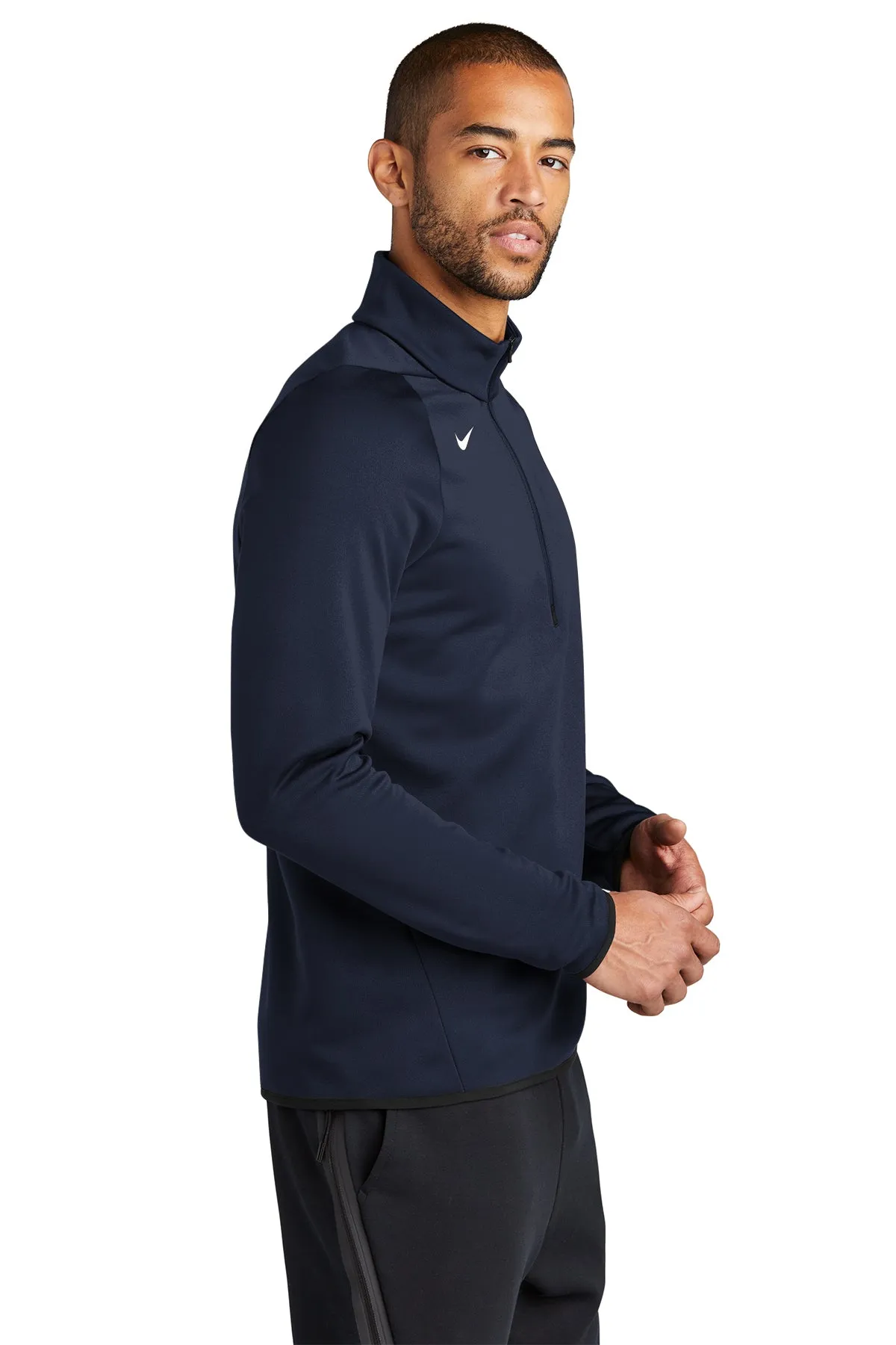 Custom Nike Therma-FIT Custom Quarter Zips, Team Navy
