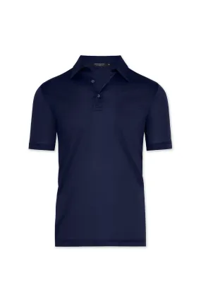 David August Mercerized Cotton Polo Royal Navy