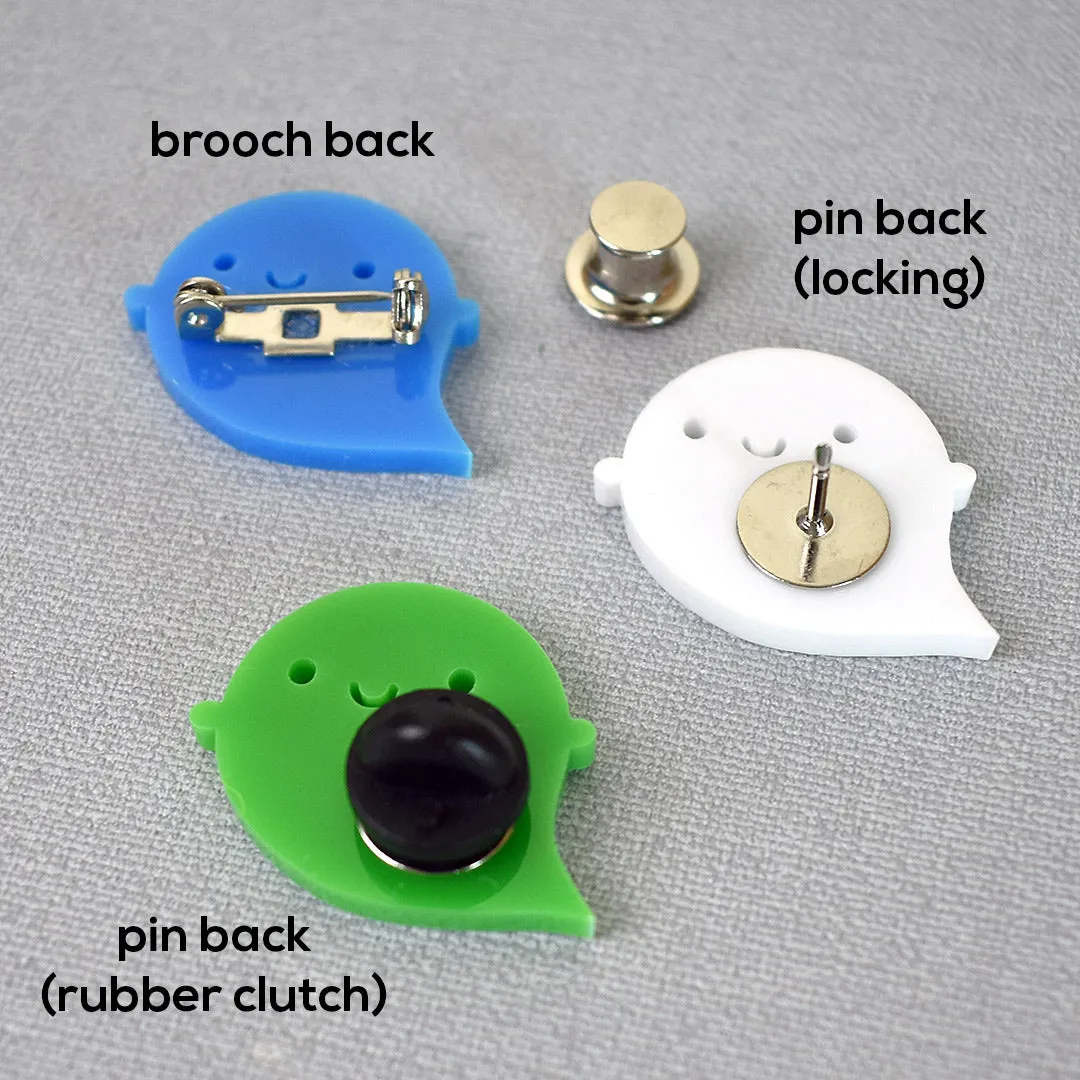 Evil Little Ghost Acrylic Brooch - Limited Edition!