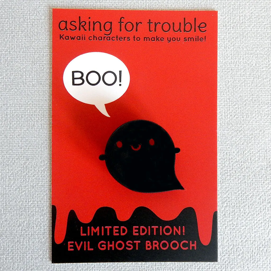 Evil Little Ghost Acrylic Brooch - Limited Edition!