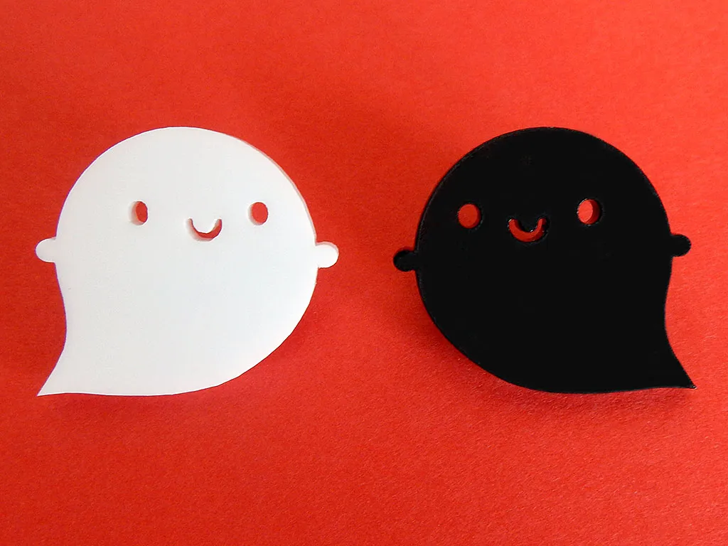 Evil Little Ghost Acrylic Brooch - Limited Edition!