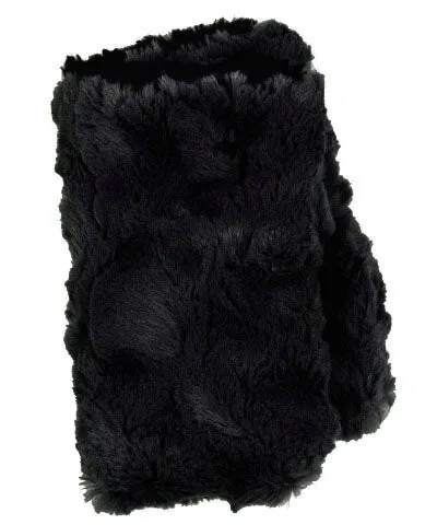 Fingerless / Texting Gloves, Reversible - Luxury Faux Fur in Nightshade (Limited Availability)