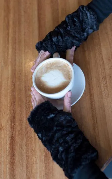 Fingerless / Texting Gloves, Reversible - Luxury Faux Fur in Nightshade (Limited Availability)