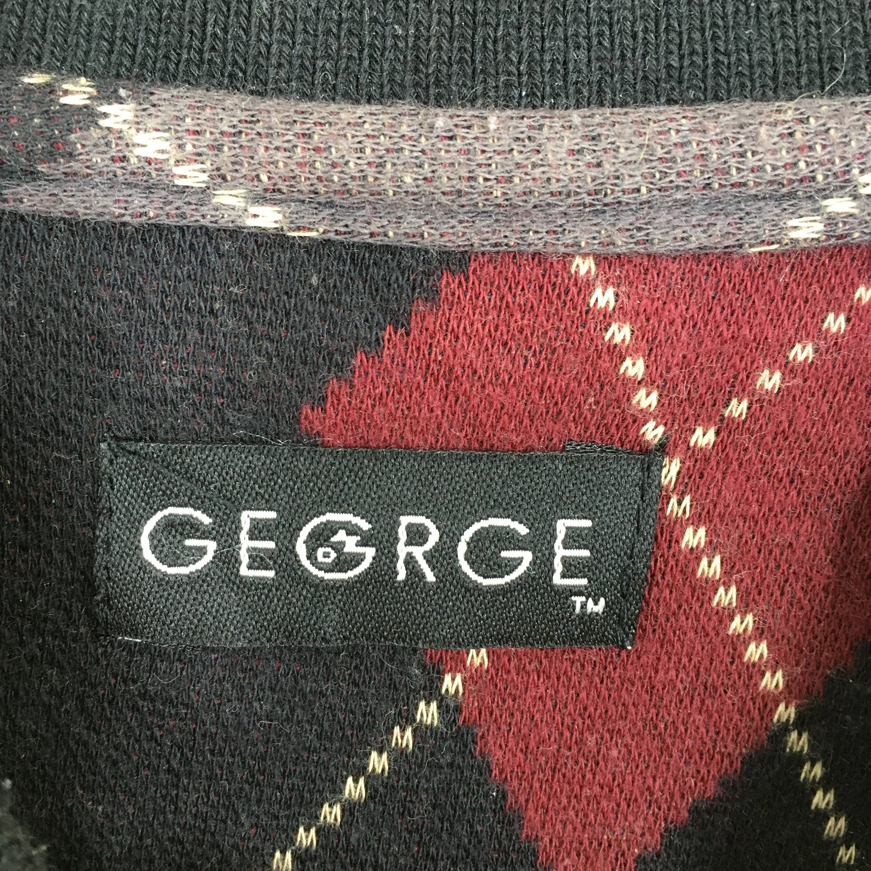 George Checkered Diamond Polo Shirt Small
