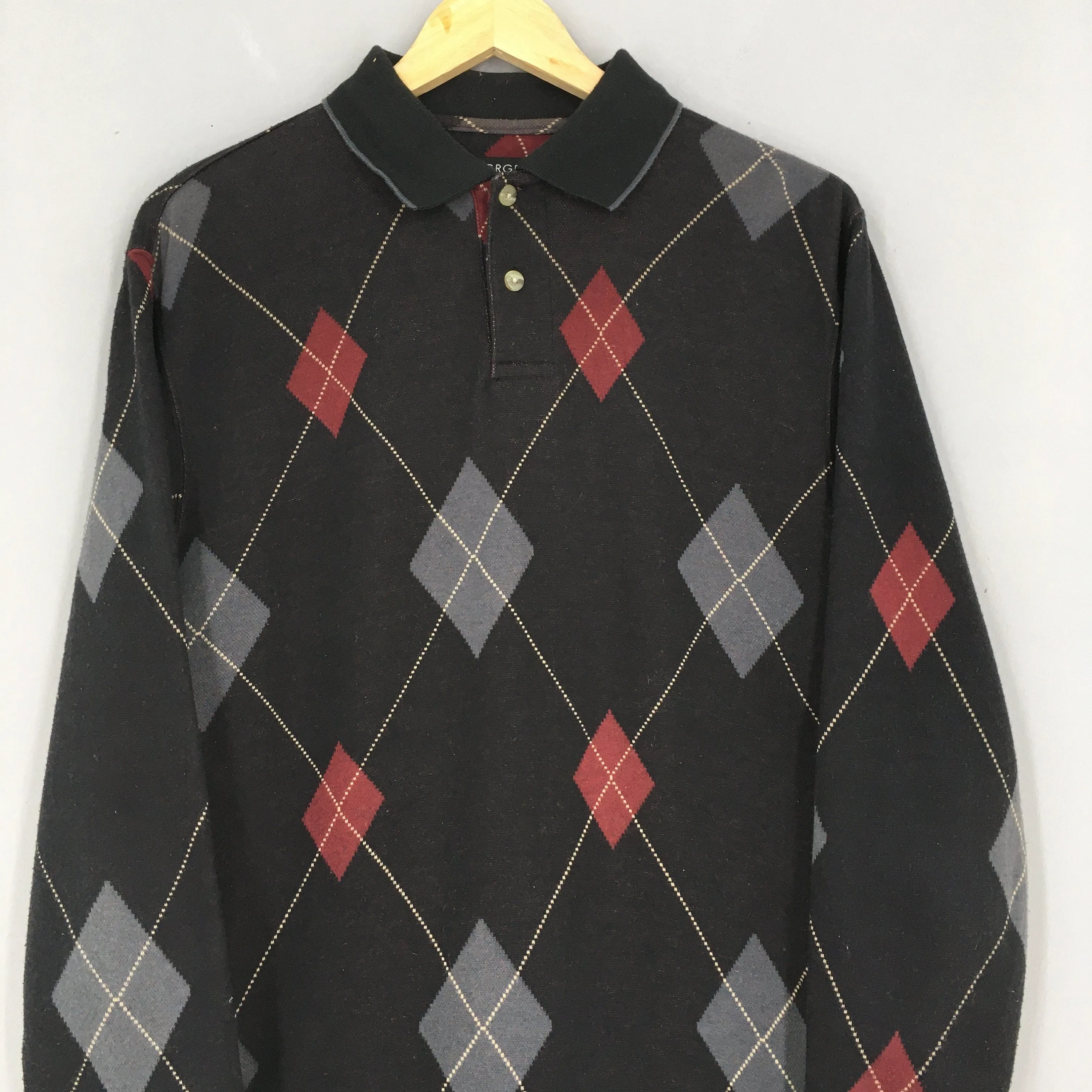 George Checkered Diamond Polo Shirt Small