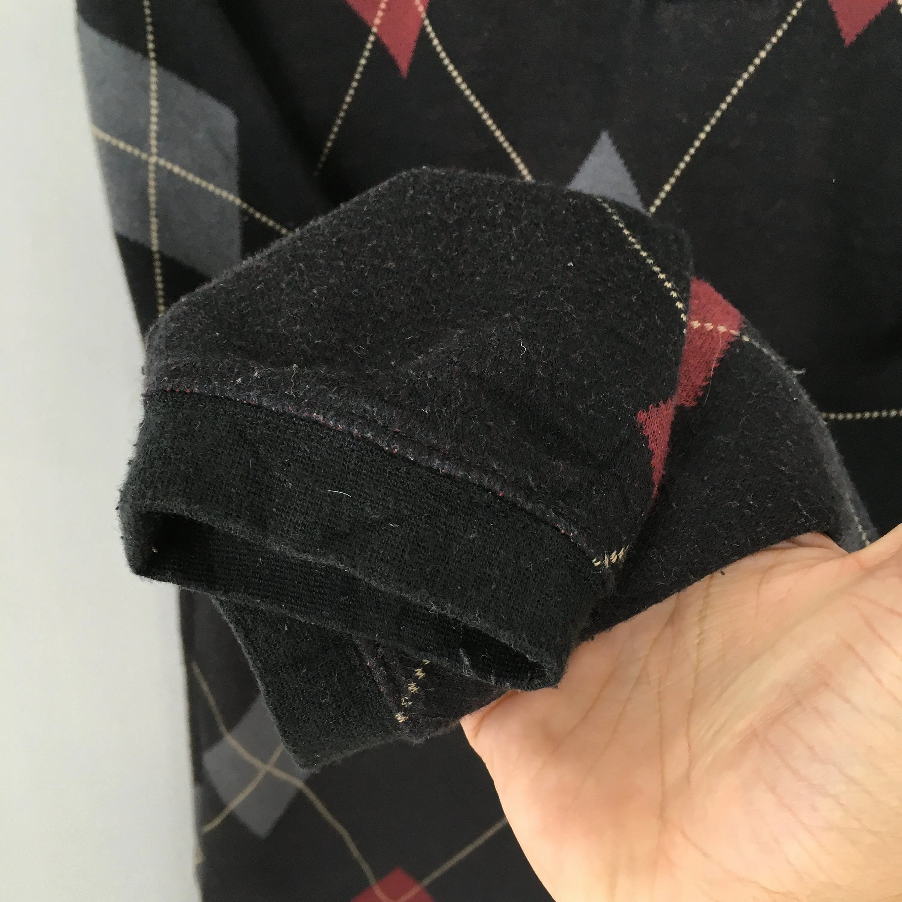 George Checkered Diamond Polo Shirt Small