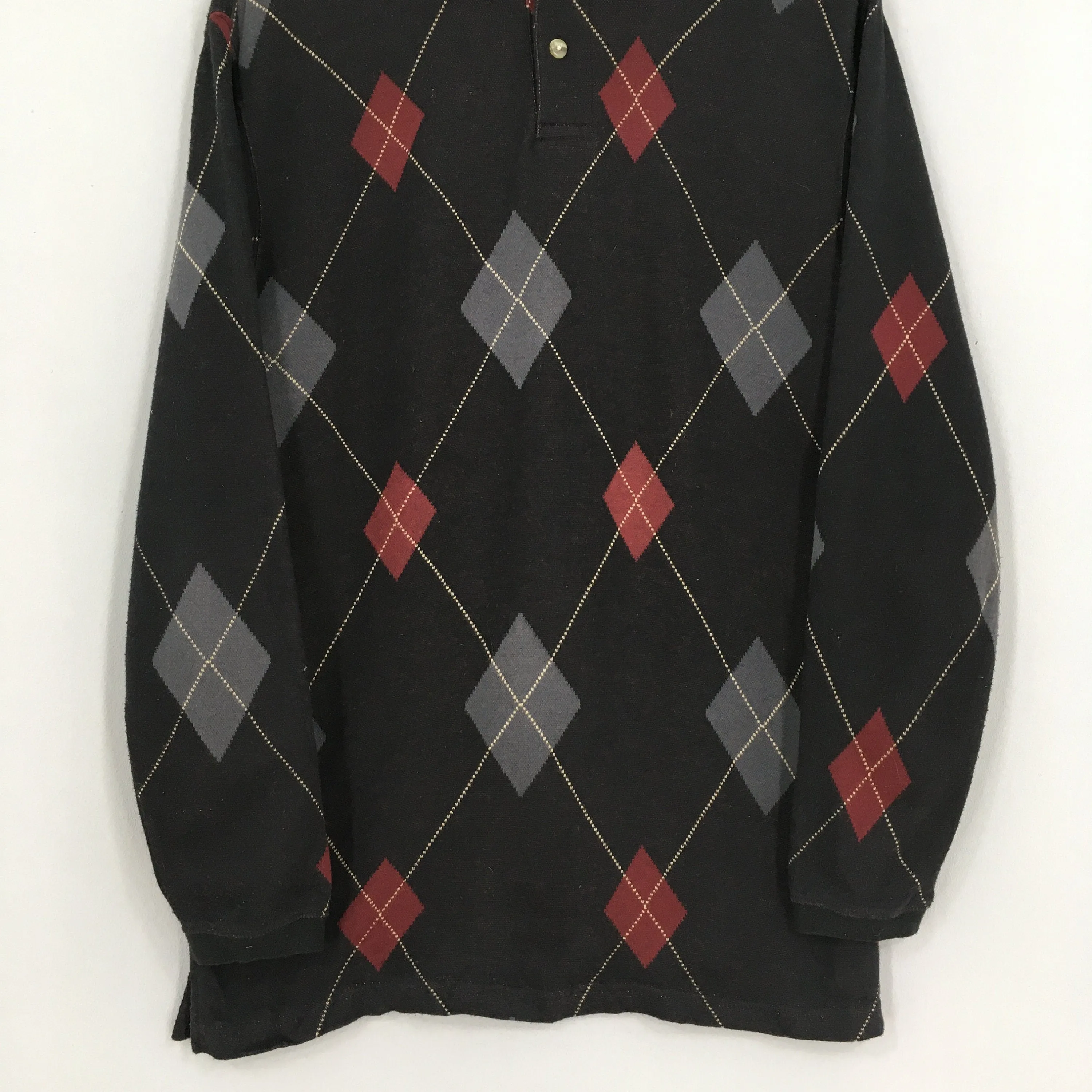 George Checkered Diamond Polo Shirt Small