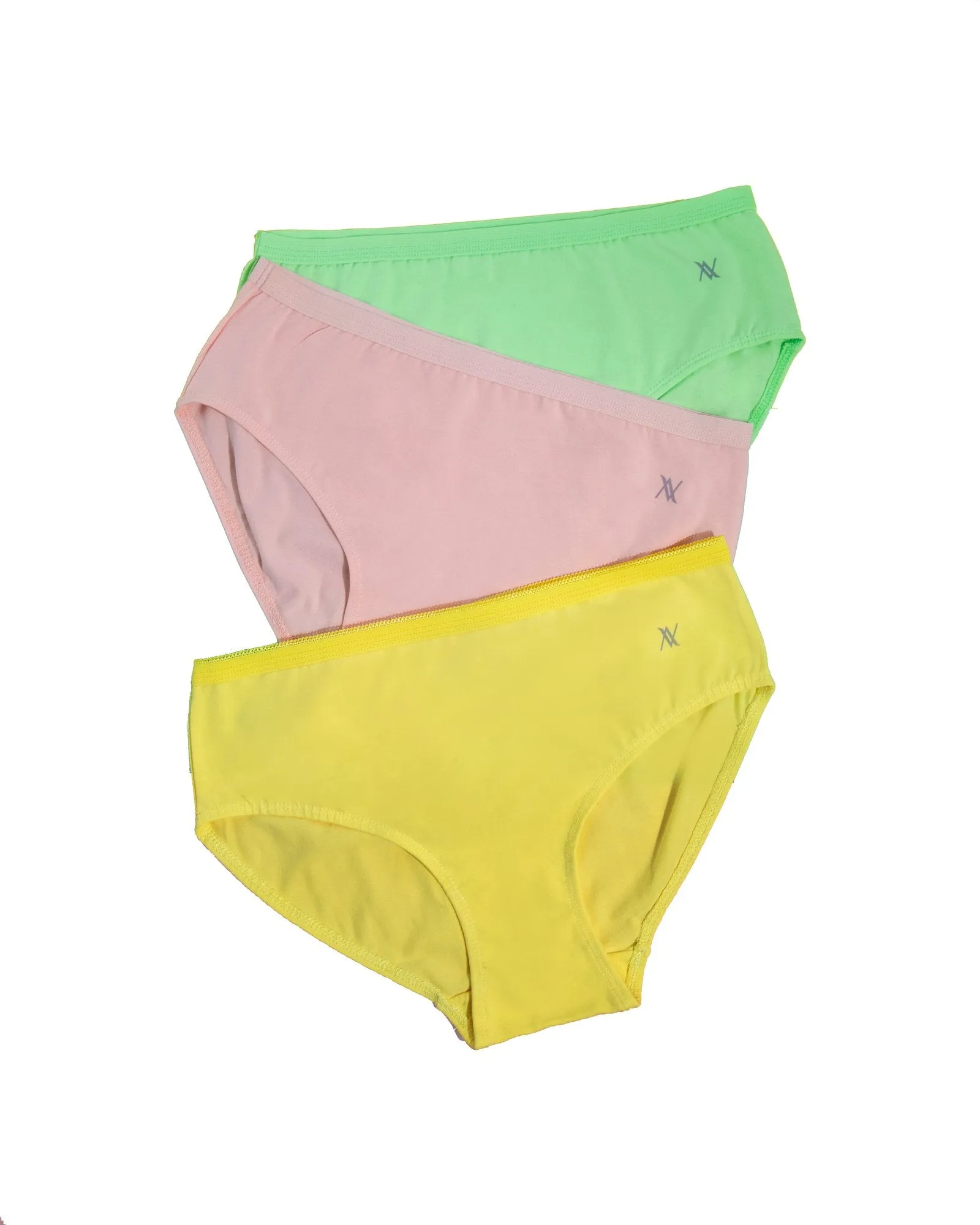 Girls cotton plain brief Underwear - Pack of 3