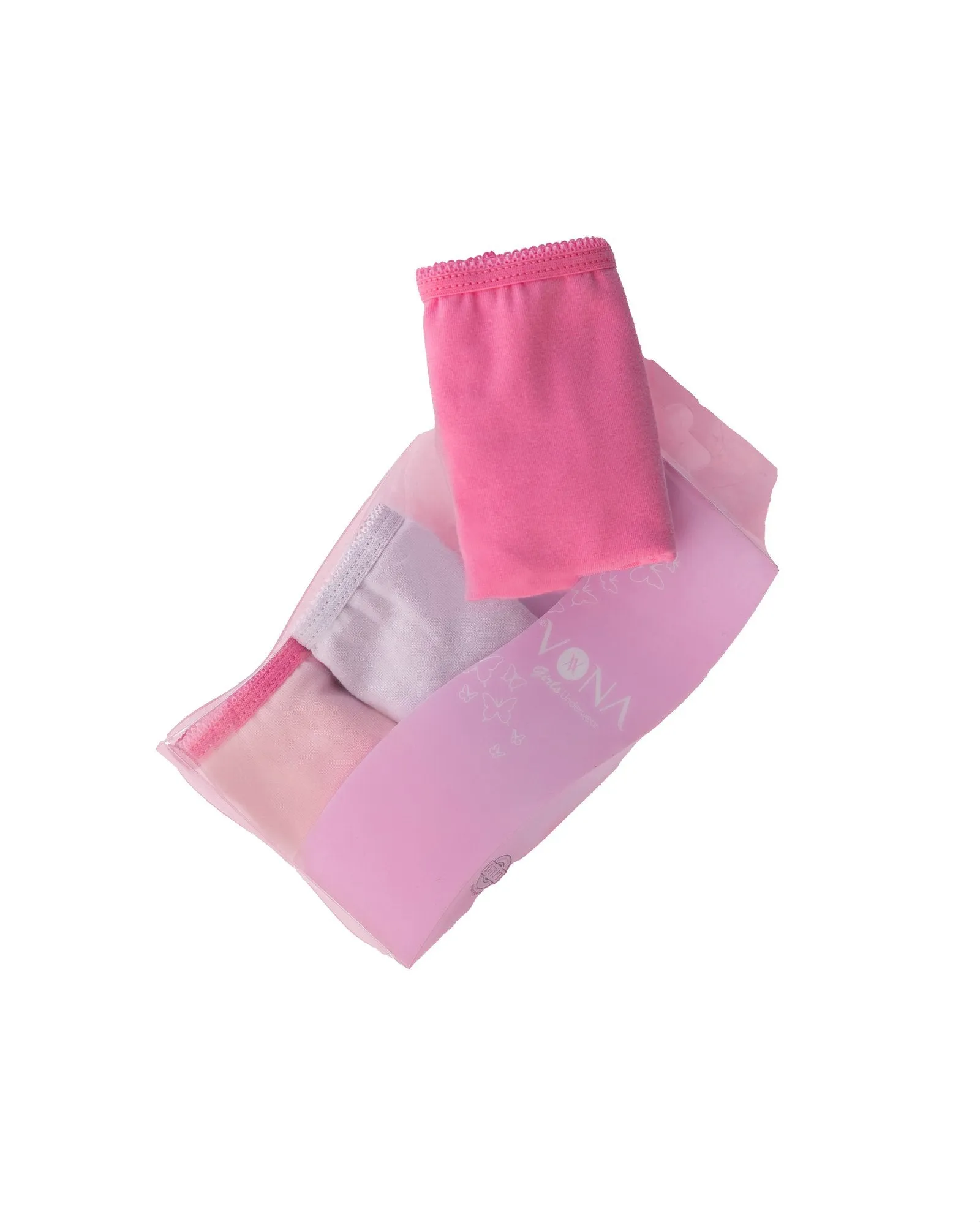 Girls cotton plain brief Underwear - Pack of 3