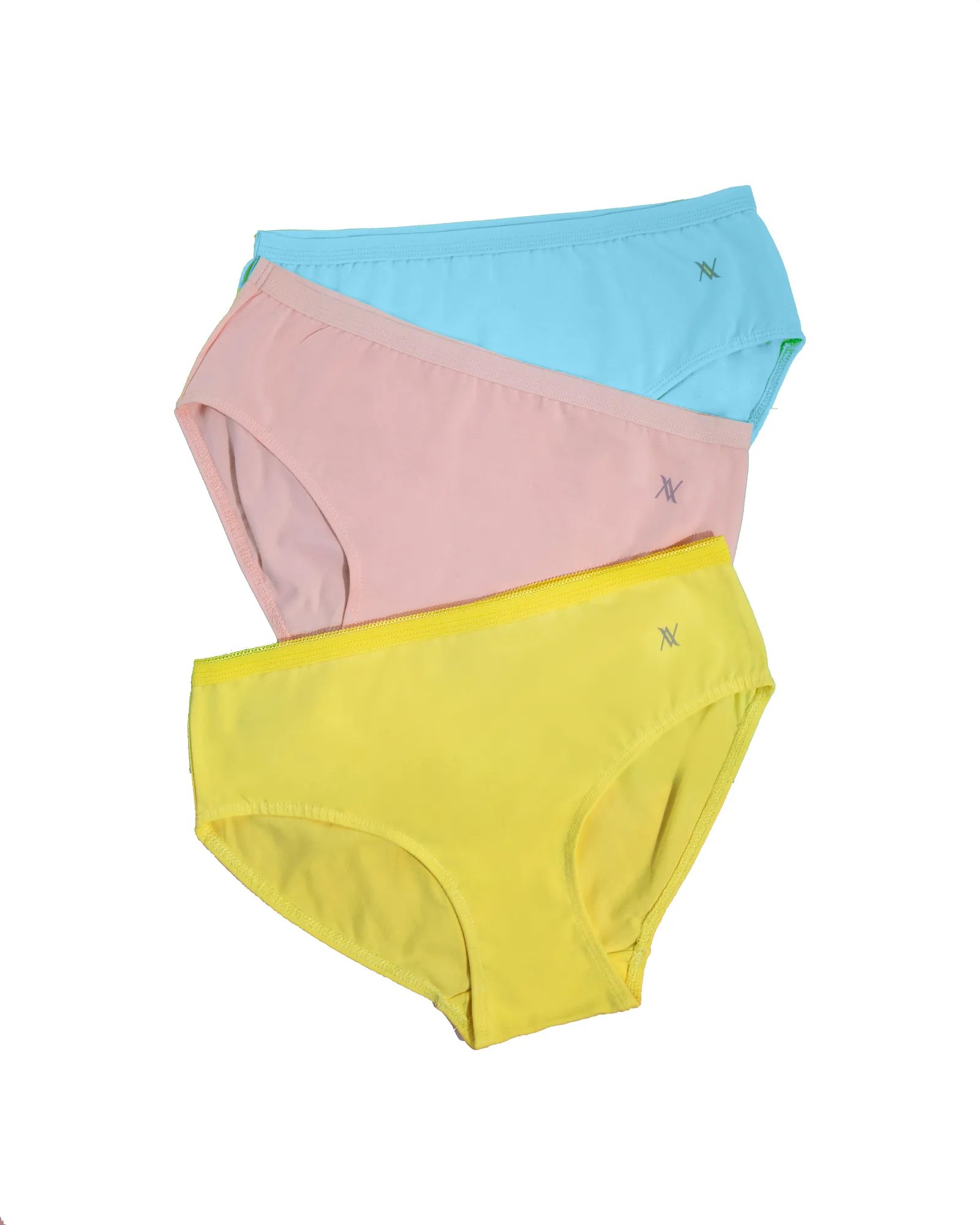 Girls cotton plain brief Underwear - Pack of 3