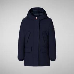 Girls' hooded parka Ally in Navy Blue