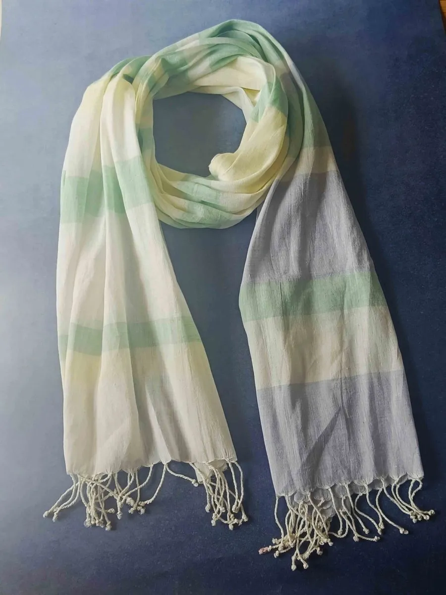 Ivory Blush Hemp Fabric Unisex Stole