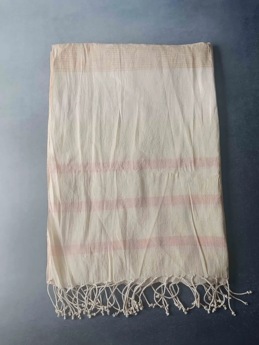 Ivory Hemp Fabric Unisex Stole