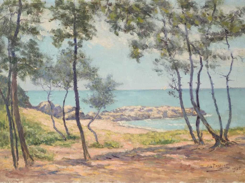 JG Pasquet (1851-1936) Coastal Landscape near Saint-Georges-de-Didonne 11½" x 15¾"