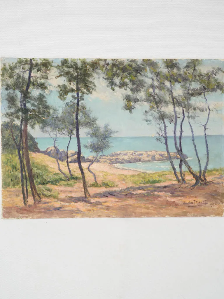 JG Pasquet (1851-1936) Coastal Landscape near Saint-Georges-de-Didonne 11½" x 15¾"