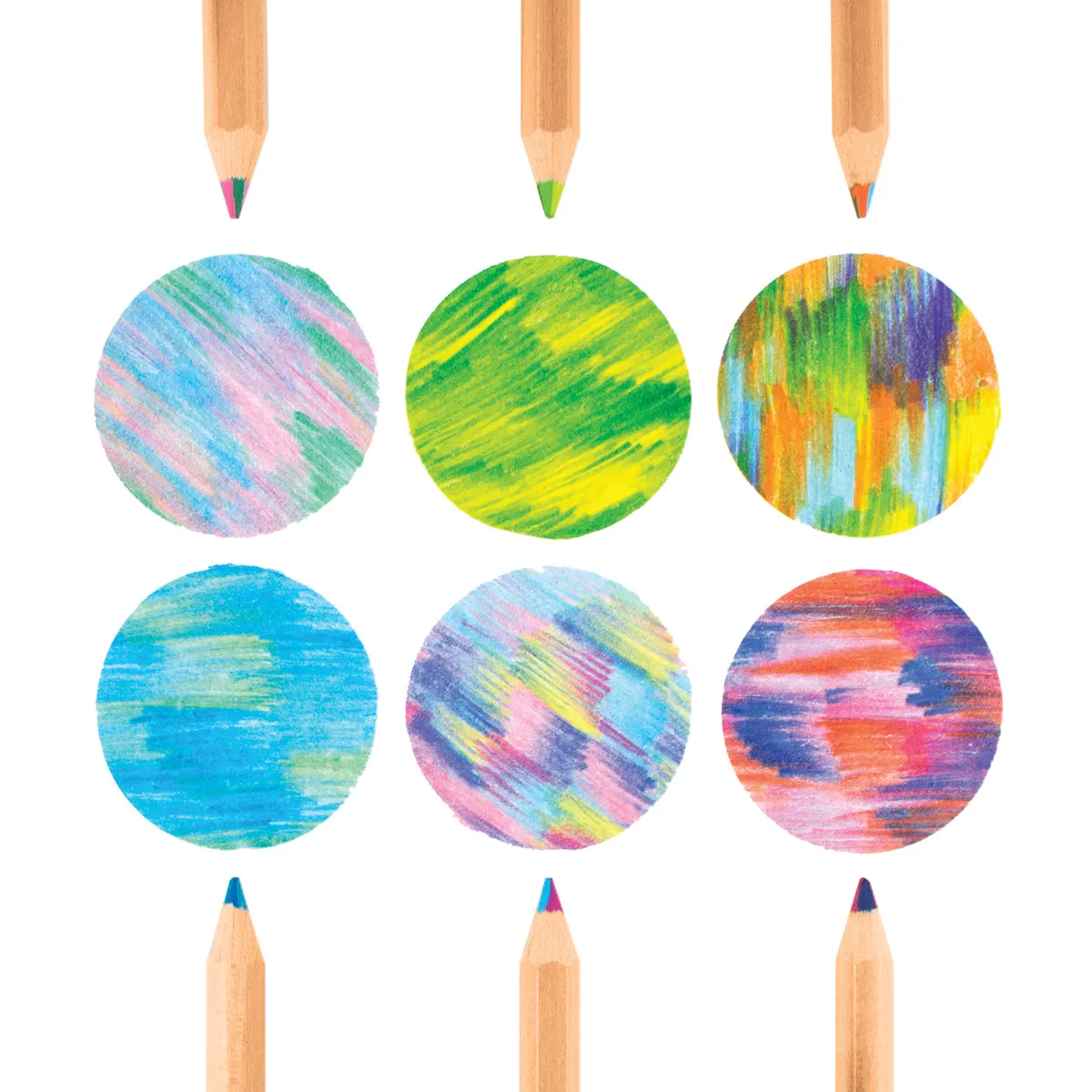 Kaleidoscope Multi-Colored Pencils - Set of 6