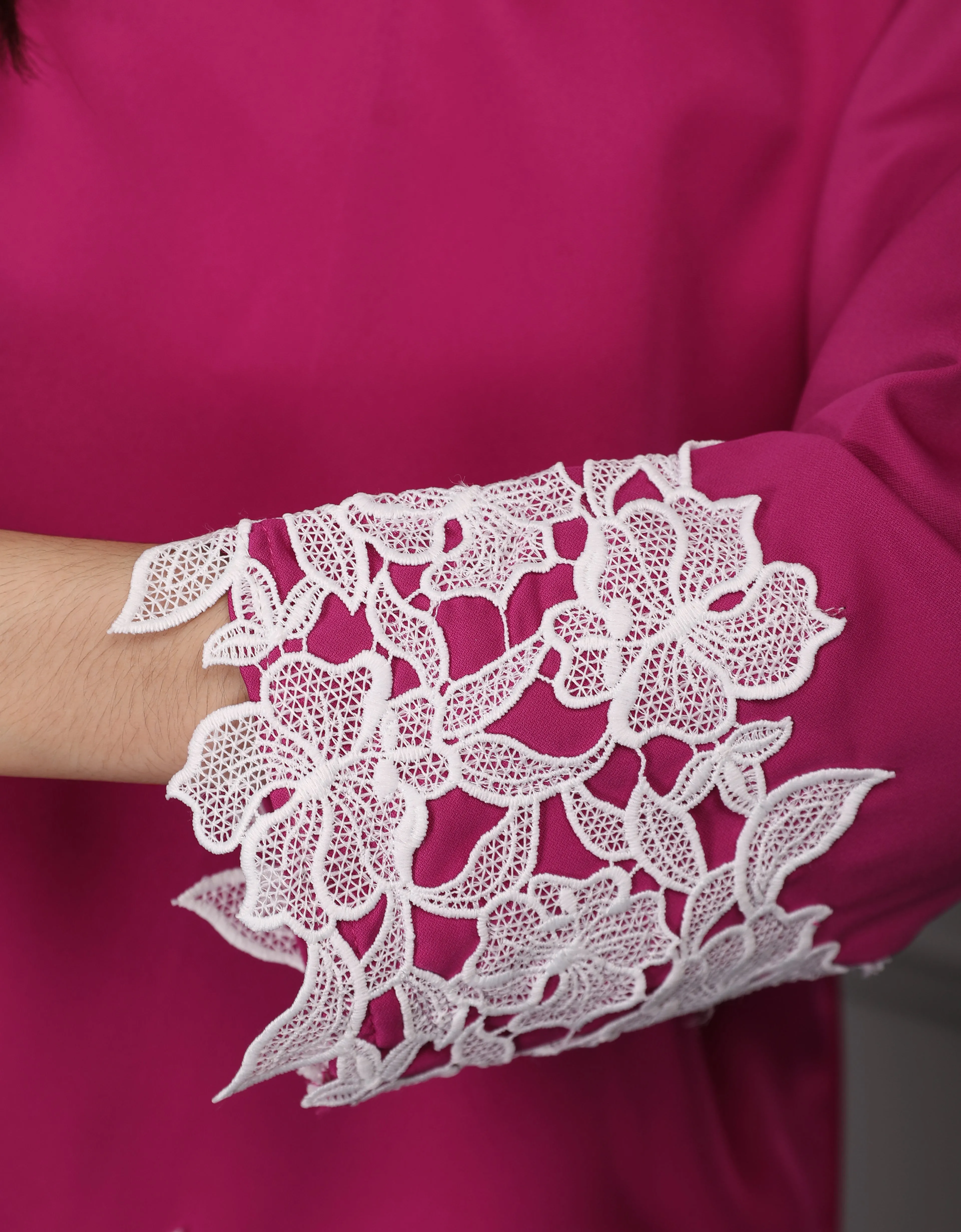 KIDS BAJU KURUNG KEDAH JULYA (FUCHSIA PINK)