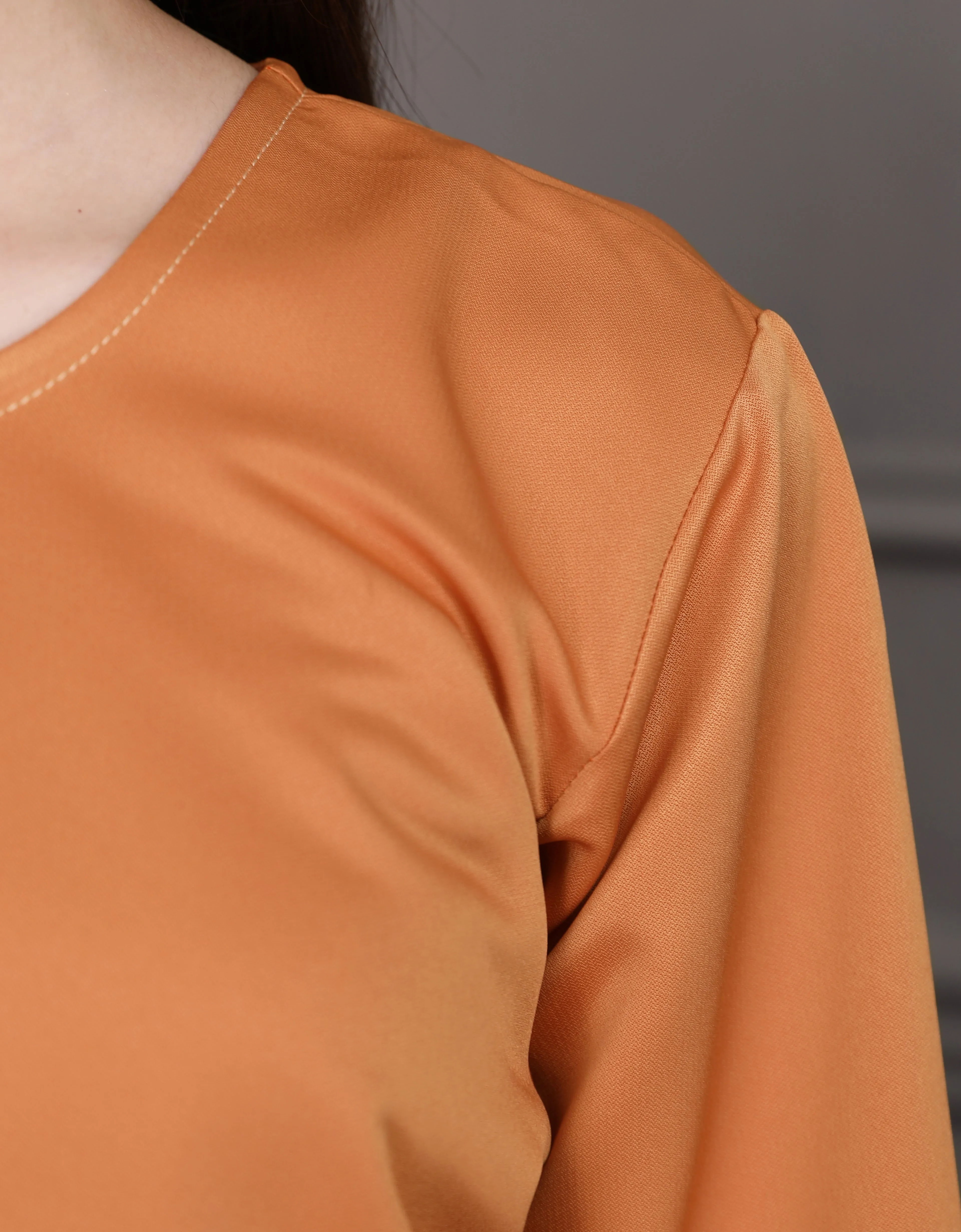 KIDS BAJU KURUNG KEDAH JULYA (TANGERINE)