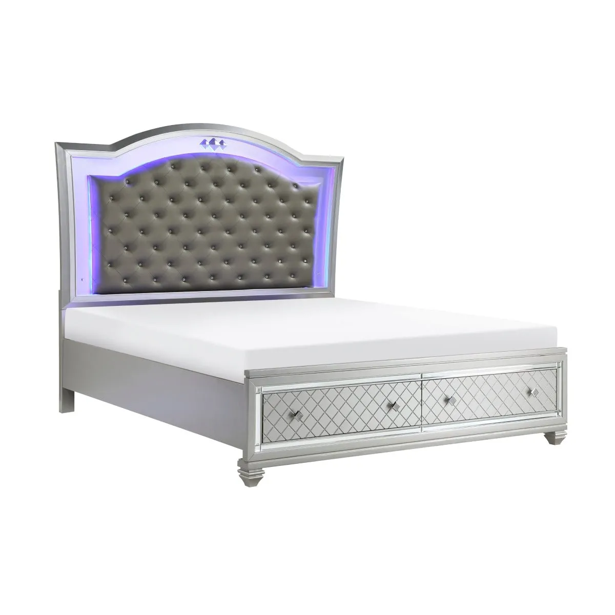 Leesa Eastern King Platform Bed with Footboard Storage