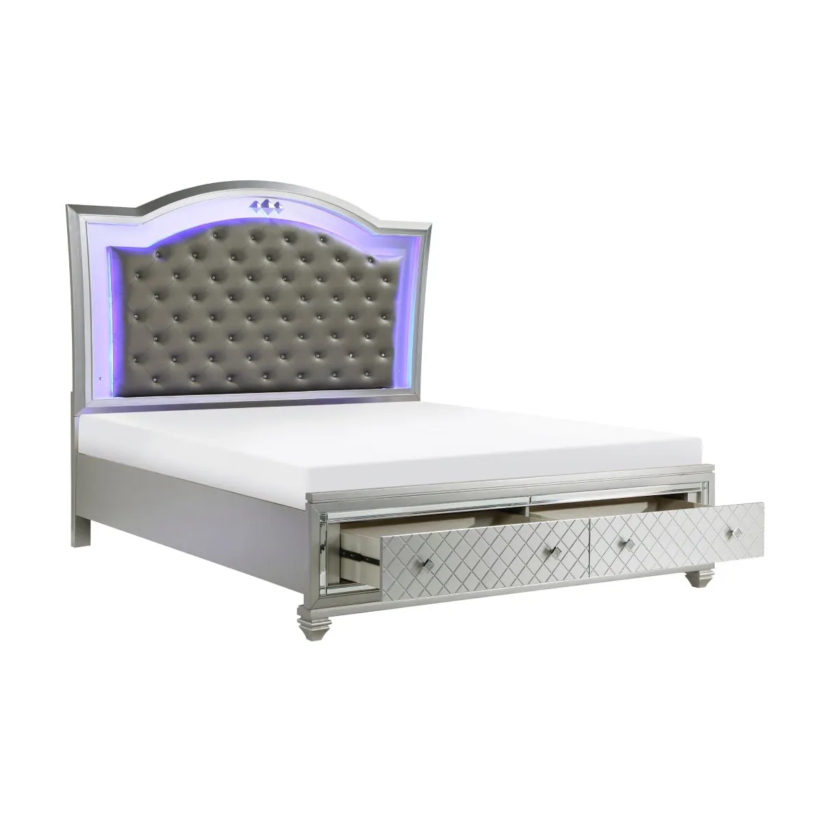 Leesa Eastern King Platform Bed with Footboard Storage