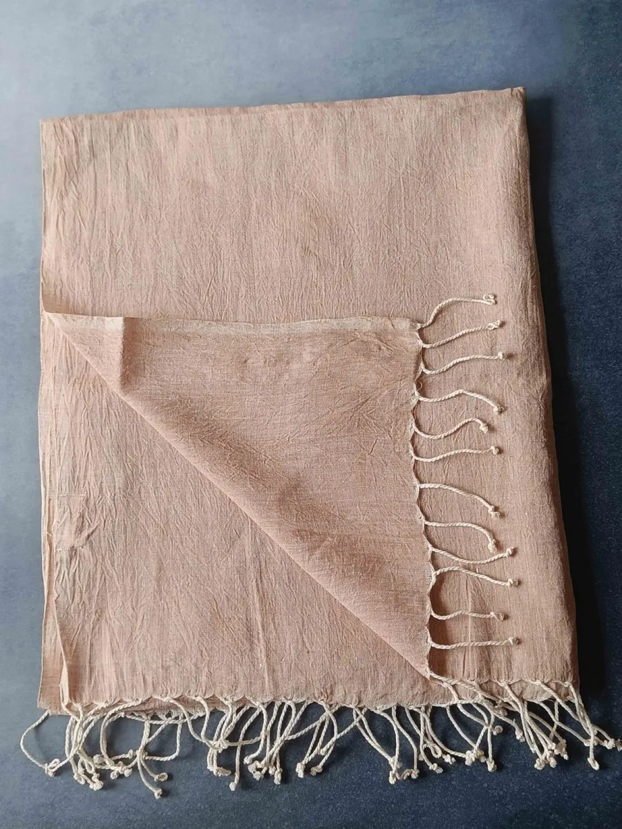 Mauve Hemp Fabric Unisex Stole