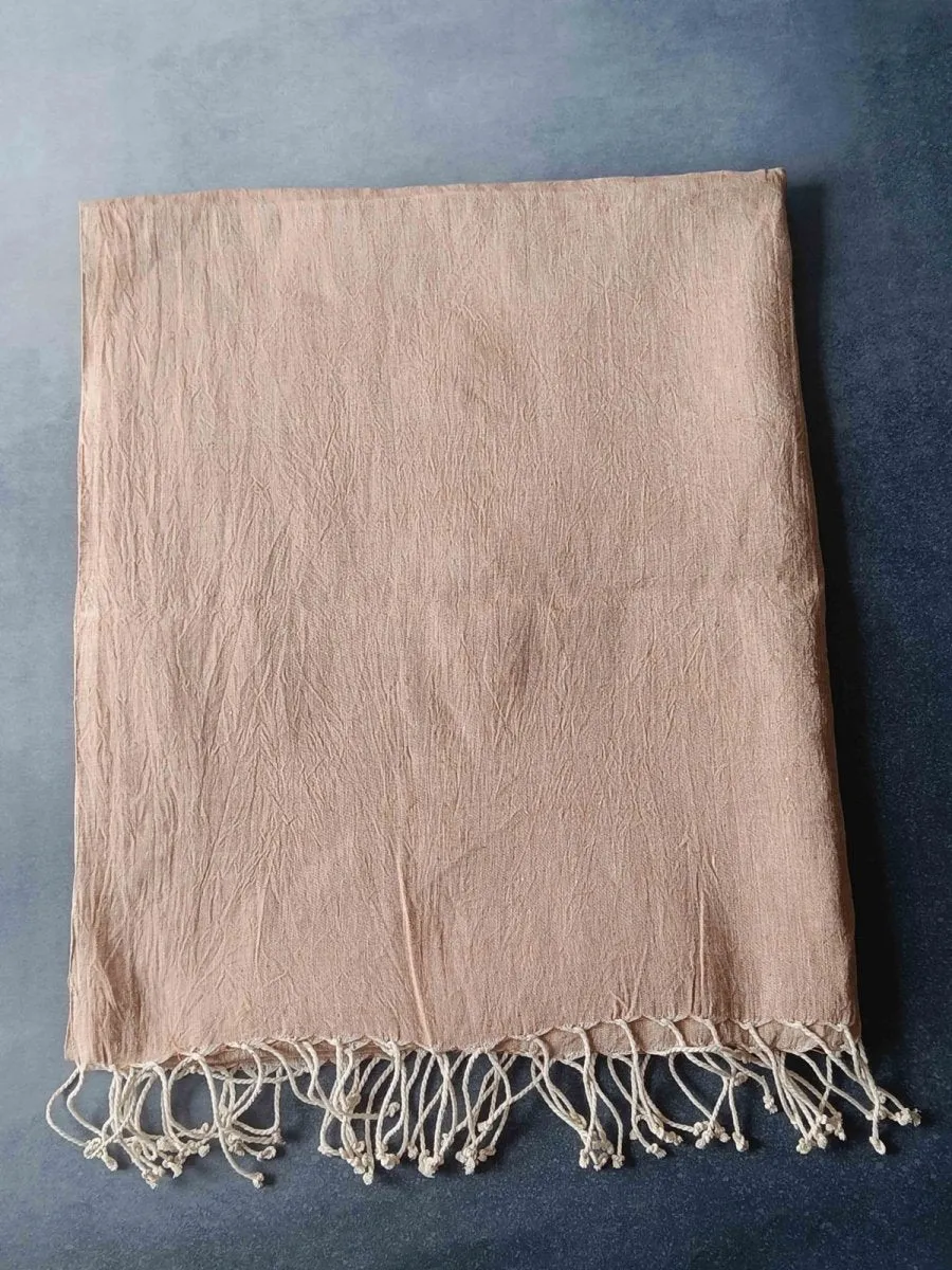 Mauve Hemp Fabric Unisex Stole