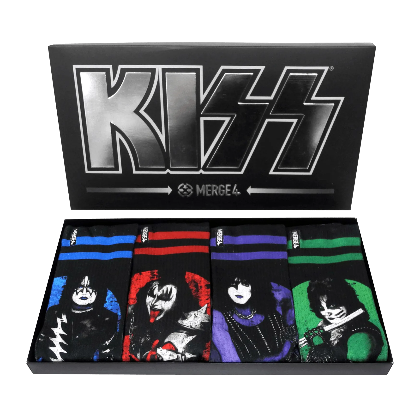 Merge4 KISS Collection LTD Crew Socks Box Set (4 Pairs)