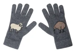 Merinosilk Kiwi Patch Gloves