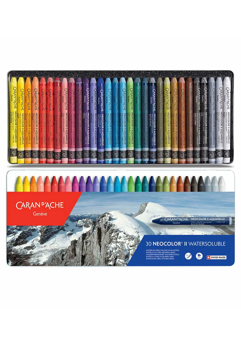 Neocolor II Watersoluble Wax Pastel Set of 30
